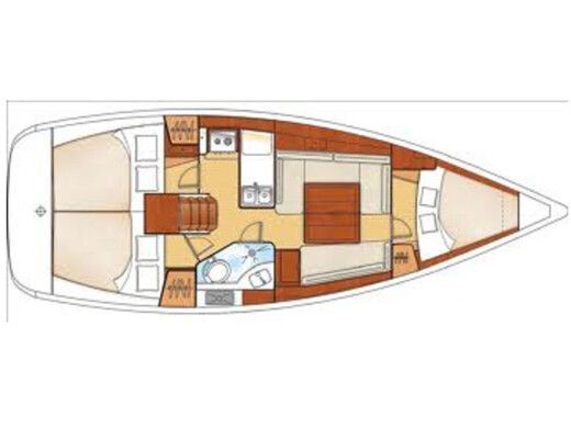 Sailboat BENETEAU OCEANIS 34 Plano del barco