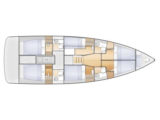 Sailboat Jeanneau Sun Loft 47 Plan du bateau