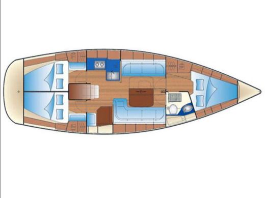 Sailboat Bavaria 37 boat plan