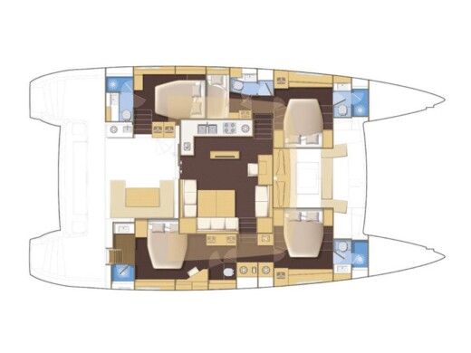 Catamaran  Lagoon 560 S2 FULL EQUIPE LUXE Boat layout