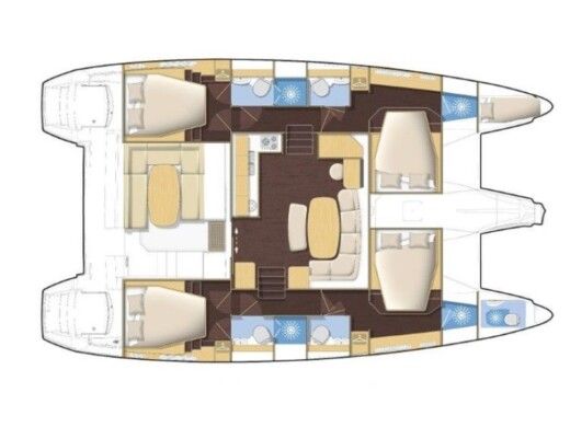 Catamaran Lagoon 421 Boat layout
