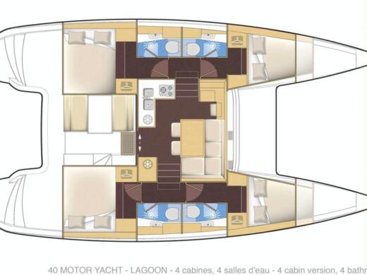 Catamaran LAGOON MY40 boat plan