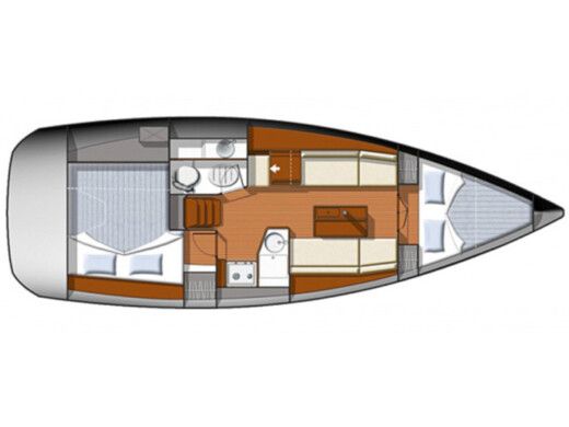 Sailboat Jeanneau Sun Odyssey 33i Plan du bateau
