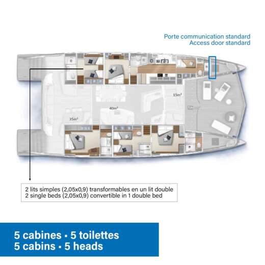 Catamaran Lagoon 78 boat plan