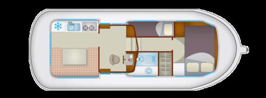 Houseboat Pénichette Classique 935 W Boot Grundriss