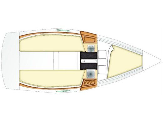 Sailboat BENETEAU First 21.7 v Boot Grundriss