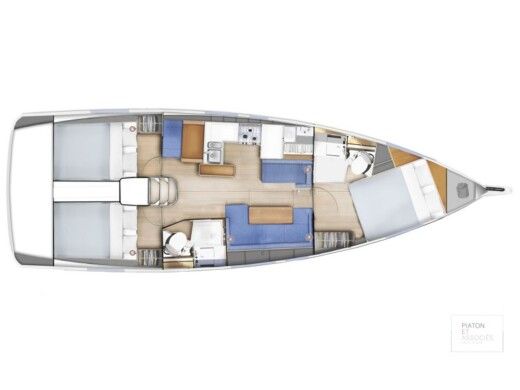 Sailboat JEANNEAU SUN ODYSSEY 410 Plano del barco