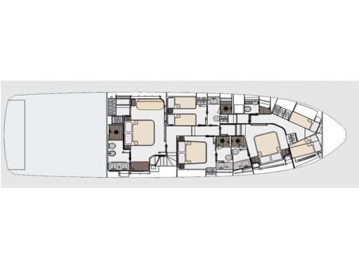 Motor Yacht  Azimut 78 Fly Boot Grundriss
