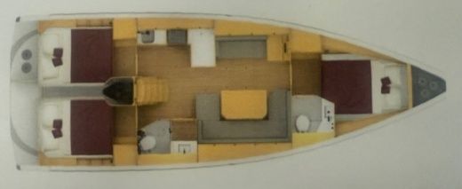 Sailboat Bavaria C42 Boot Grundriss