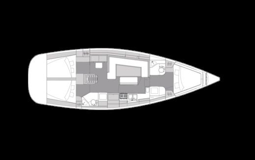 Sailboat Elan Impression 45.1 Boot Grundriss