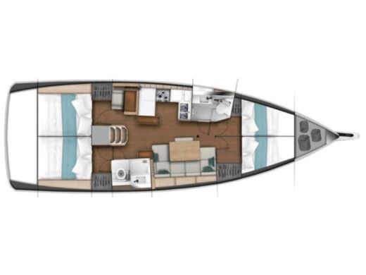Sailboat JEANNEAU SUN ODYSSEY 440 Boat design plan