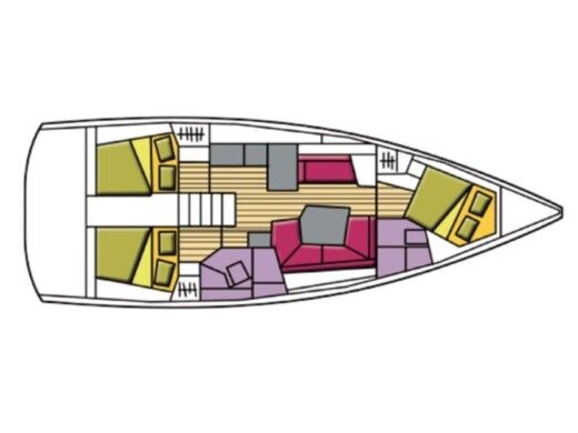 Sailboat BENETEAU OCEANIS 41.1 boat plan