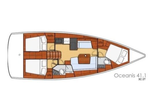 Sailboat  Oceanis 41.1* Plan du bateau