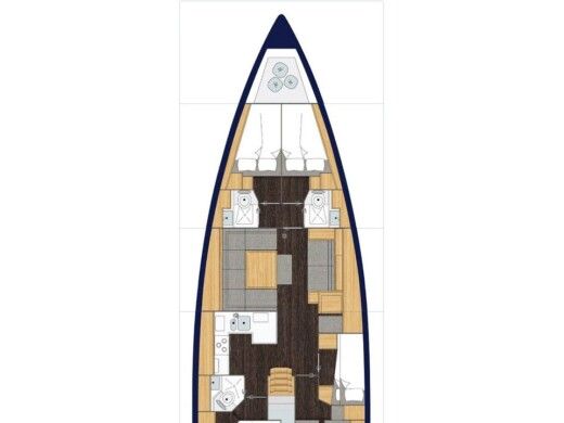 Sailboat  Bavaria C50 boat plan