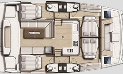 Sailboat Jeanneau Sun Odyssey 410 Plan du bateau