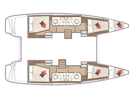 Catamaran  Lagoon 40 boat plan