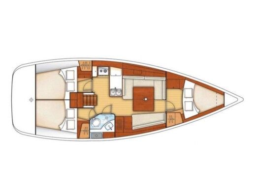 Sailboat  Oceanis 37 Boat layout
