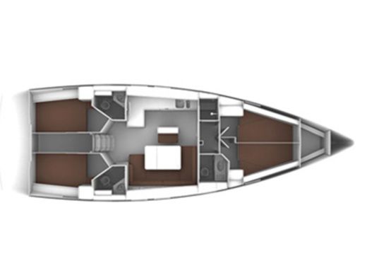 Sailboat Bavaria C42 Plan du bateau