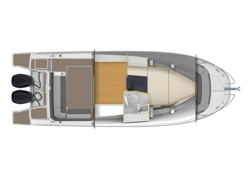 Motorboat Jeanneau Cap Camarat 9.0 Cc Boat layout