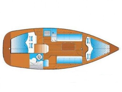 Sailboat Bavaria 30 Cruiser Plan du bateau