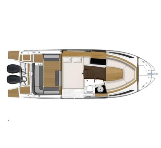 Motorboat Jeanneau Cap Camarat 9.0 wa Plan du bateau