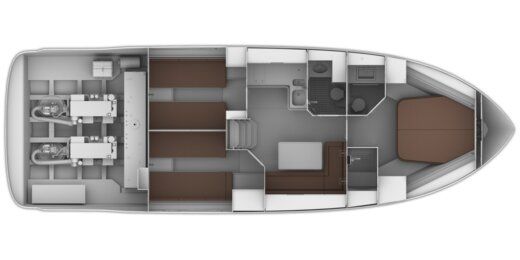 Motorboat Bavaria S44 boat plan