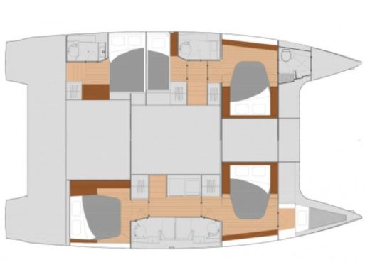 Catamaran Fountaine Pajot Saona 47 Planimetria della barca