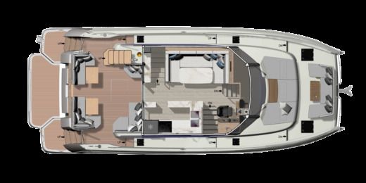 Catamaran Jeanneau Prestige m48 Plan du bateau