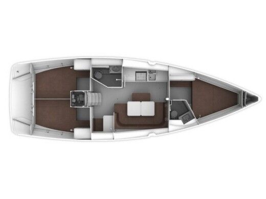 Sailboat BAVARIA CRUISER 41 Plattegrond van de boot
