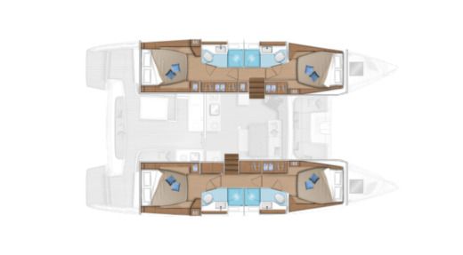 Catamaran Lagoon Lagoon 46 Boot Grundriss