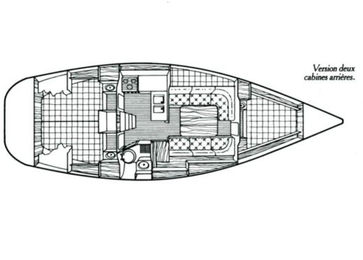 Sailboat Beneteau Oceanis 350 Boat layout