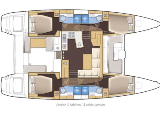 Catamaran  Lagoon 450 F Plano del barco