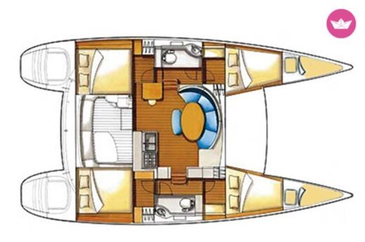 Catamaran Lagoon 380 boat plan