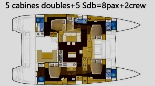 Catamaran Lagoon 560 boat plan