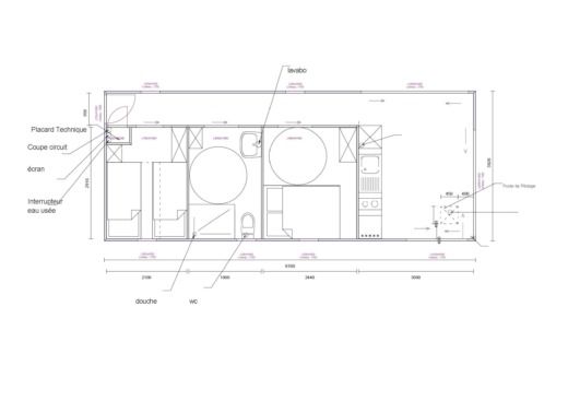 Houseboat bateaux pour la planète STANDARD PMR Boot Grundriss