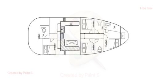 Gulet Ana 1 Gulet Planimetria della barca