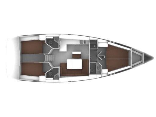 Sailboat  Bavaria 46 Boot Grundriss