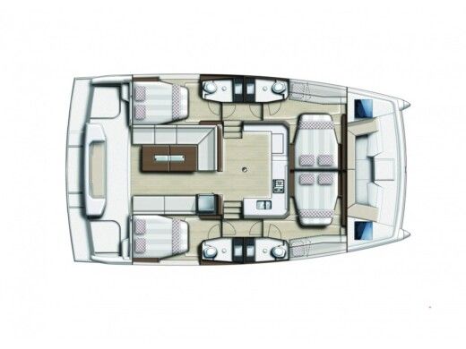 Catamaran Bali - Catana Bali Catspace Plano del barco