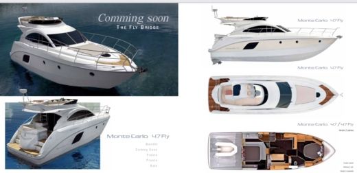 Motorboat Beneteau monte carlo 47 fly boat plan