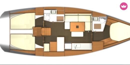 Sailboat Dufour Dufour 405 Gl Planimetria della barca