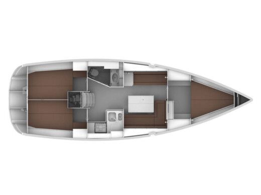 Sailboat BAVARIA CRUISER 36 Boat layout