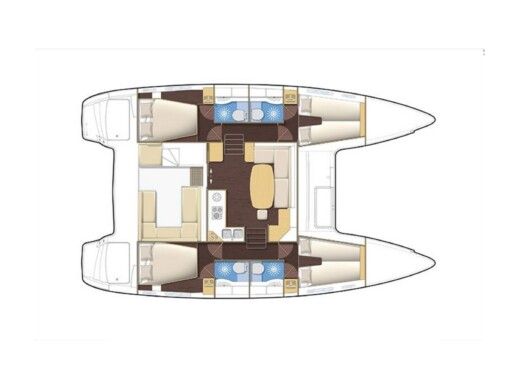 Catamaran  Lagoon 400 S2 boat plan