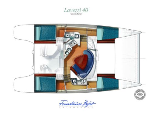 Catamaran Fountaine Pajot Lavezzi 40 boat plan