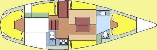 Sailboat Jeanneau Gin Fizz Plan du bateau