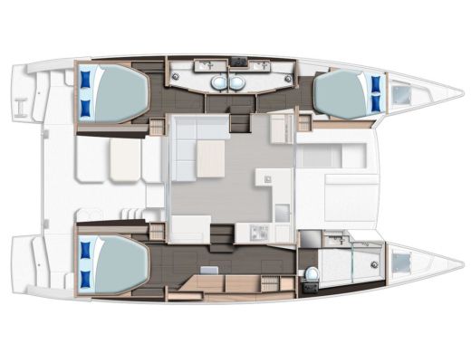 Catamaran  Moorings 4200/3/3 Boat design plan