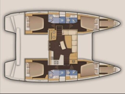 Catamaran Lagoon Lagoon 42 Boat layout