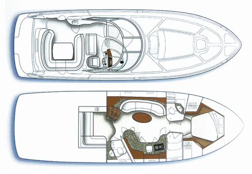 Motorboat Sea Ray sundancer boat plan