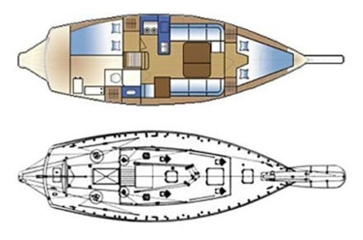 Sailboat Enavigo Cutter Plan du bateau
