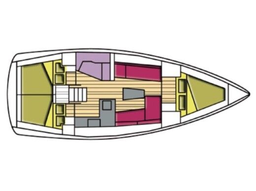 Sailboat BAVARIA CRUISER 37 boat plan