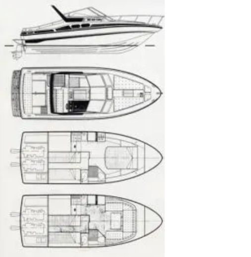 Motorboat Rio 830 Cabin boat plan
